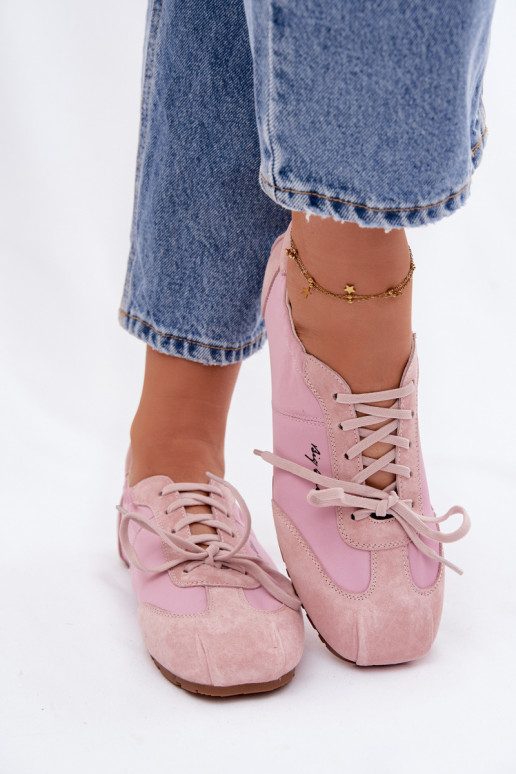 seemisnakhsed Sneakers tüüpi jalanõud Sellel ondalad naiste Big Star TT274600 Tumeroosad värvi