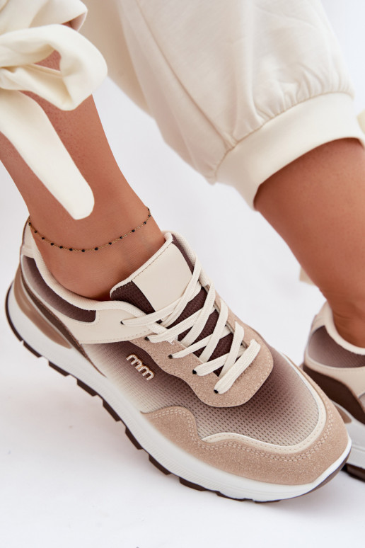 Sneakers tüüpi jalanõud Pealiste omad platvormiga pruunid värvi Lelmira