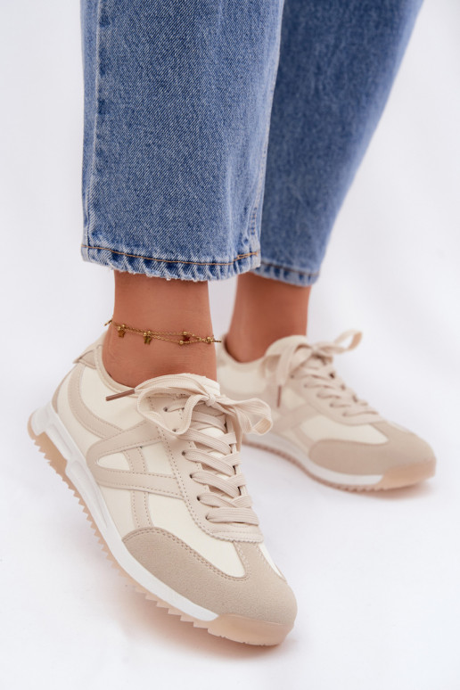 Sneakers tüüpi jalanõud Pealiste omad Vinceza 11674 beeži värvi