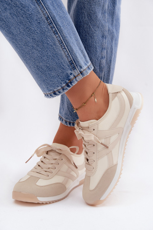 Sneakers tüüpi jalanõud Pealiste omad Vinceza 11674 beeži värvi
