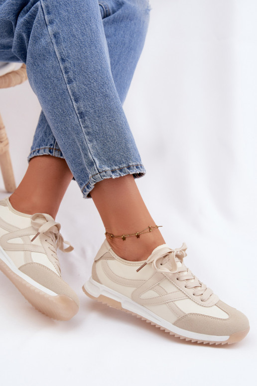 Sneakers tüüpi jalanõud Pealiste omad Vinceza 11674 beeži värvi