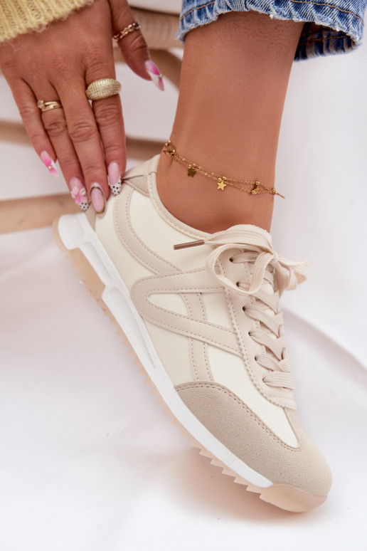 Sneakers tüüpi jalanõud Pealiste omad Vinceza 11674 beeži värvi