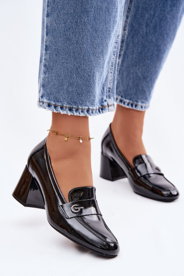 Stiilsed jalanõud Pealiste omad kõrge jämeda kontsaga Vinceza 18119 msuud 2