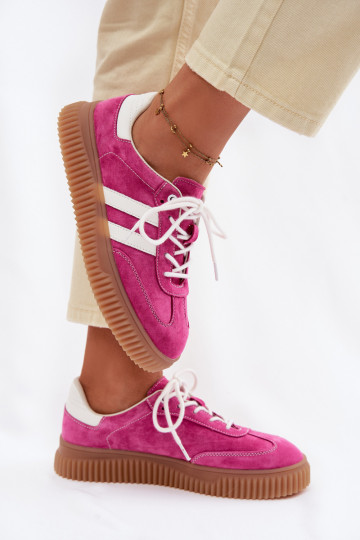 seemisnakhsed Sneakers tüüpi jalanõud Pealiste omad platvormiga tumeroosad värvi Sellel onrisae