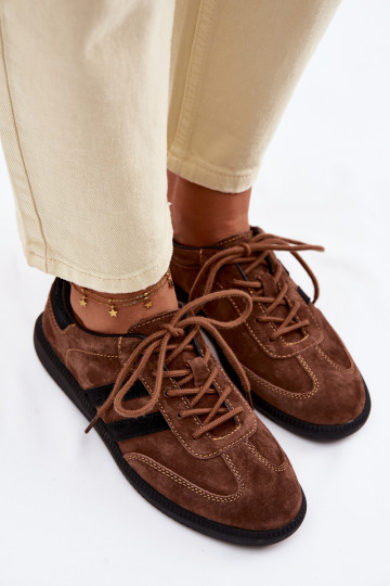 Pealhk seemisnakhsed Sneakers tüüpi jalanõud Pealiste omad pruunid värvi Ismina