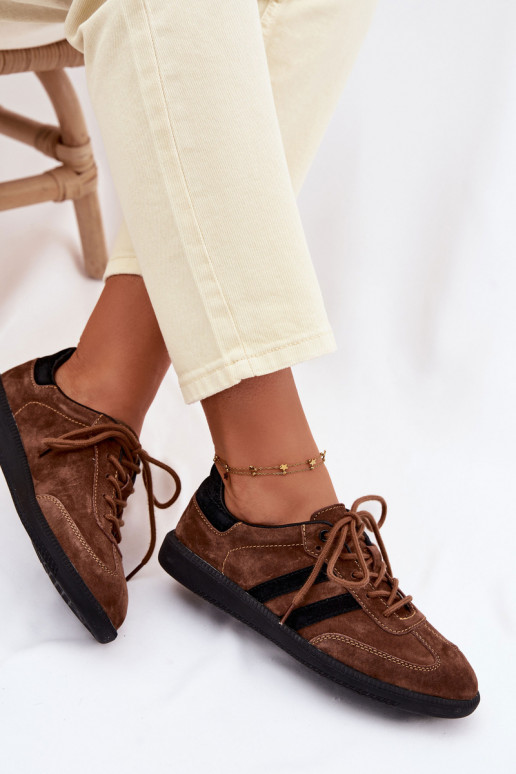 Pealhk seemisnakhsed Sneakers tüüpi jalanõud Pealiste omad pruunid värvi Ismina