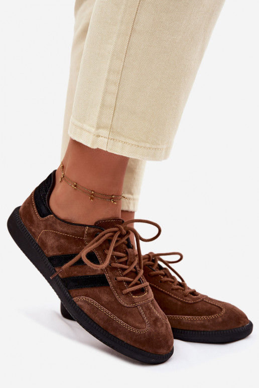 Pealhk seemisnakhsed Sneakers tüüpi jalanõud Pealiste omad pruunid värvi Ismina