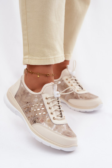 Mustriline Pealhk jalatsid Pealiste omad D&A GR61-5990 beeži värvi