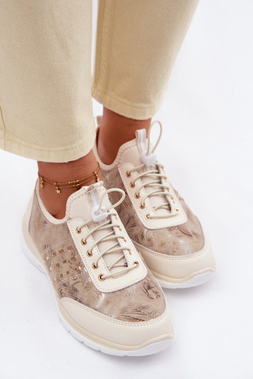 Mustriline Pealhk jalatsid Pealiste omad D&A GR61-5990 beeži värvi