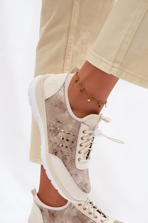 Mustriline Pealhk jalatsid Pealiste omad D&A GR61-5990 beeži värvi