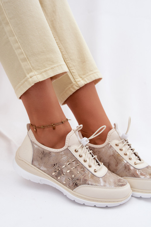 Mustriline Pealhk jalatsid Pealiste omad D&A GR61-5990 beeži värvi