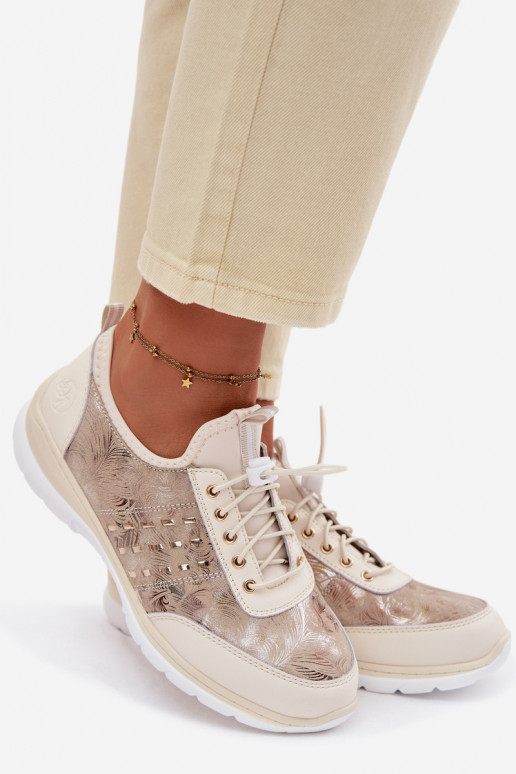 Mustriline Pealhk jalatsid Pealiste omad D&A GR61-5990 beeži värvi