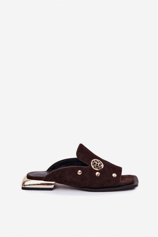 seemisnahksed sussid Ze Kuldset värvimi Ozdobami D&A CR61-3061 Czekoladosissee