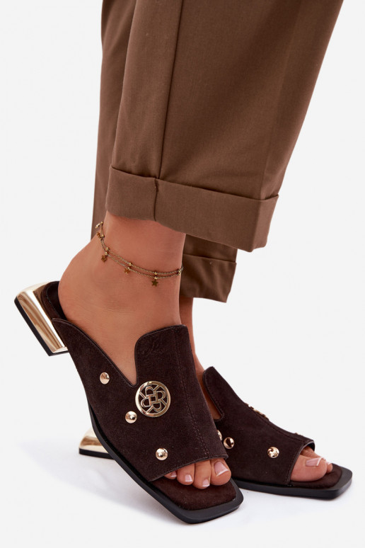 seemisnahksed sussid Ze Kuldset värvimi Ozdobami D&A CR61-3061 Czekoladosissee