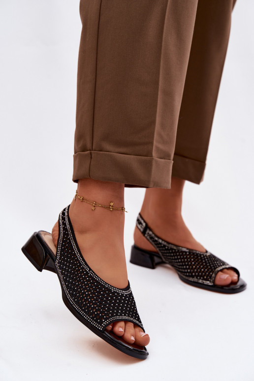 Kaunistustega Ažuursed sandaalid Pealiste omad seemisnahast Klockis D&A CR61-3131 msuud