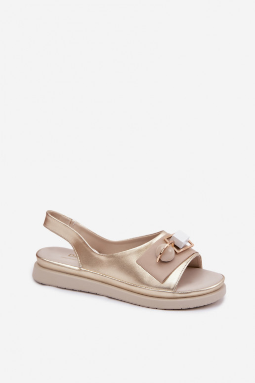 Pealistesandaalid Pealiste omad kaunistustega D&A GR61-5932 Kuldset värvi