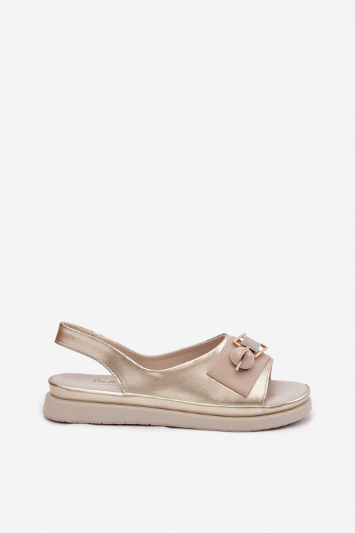 Pealistesandaalid Pealiste omad kaunistustega D&A GR61-5932 Kuldset värvi