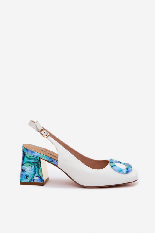 Pealhk Pealistesandaalid neetide ja pandlaga D&A LZ61-2010 valget värvi