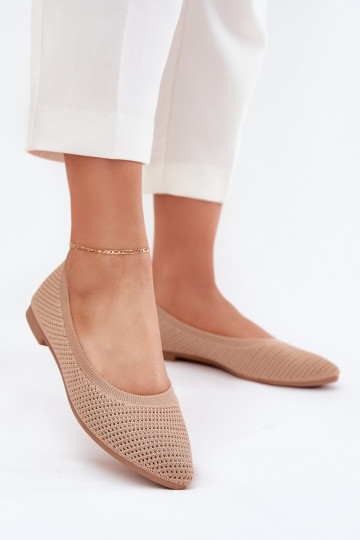 Võrk Riidest baleriinad Pealiste omad beeži värvi Sarina