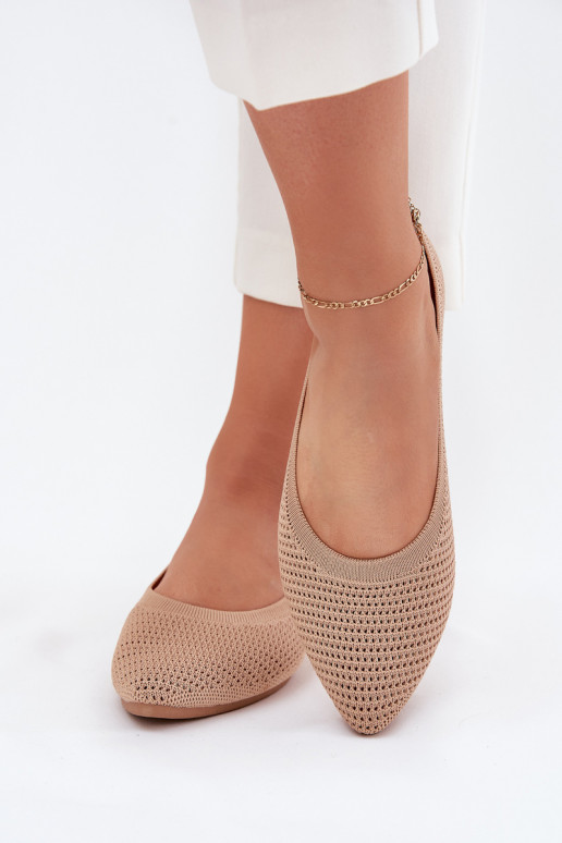 Võrk Riidest baleriinad Pealiste omad beeži värvi Sarina