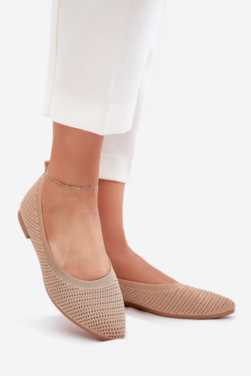 Võrk Riidest baleriinad Pealiste omad beeži värvi Sarina