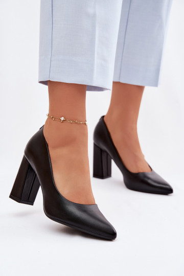 Kingad kõrge jämeda kontsaga eko-nahast Sergio Leone PB216 msuud