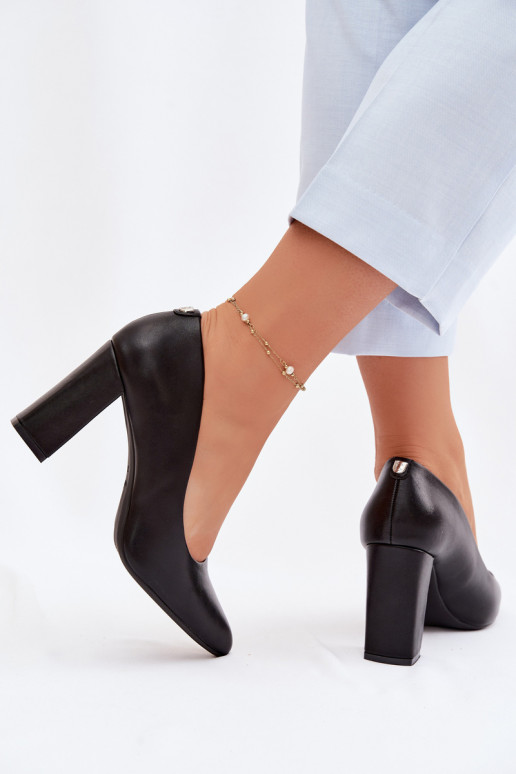 Kingad kõrge jämeda kontsaga eko-nahast Sergio Leone PB216 msuud