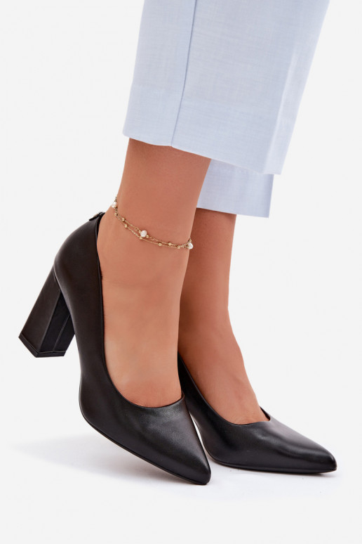 Kingad kõrge jämeda kontsaga eko-nahast Sergio Leone PB216 msuud