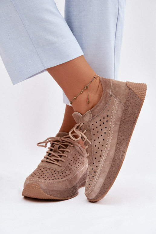 Pealhk jalatsid Sneakers tüüpi jalanõud Pealiste omad Ažuurne Sergio Leone SP-013 pruunid värvi