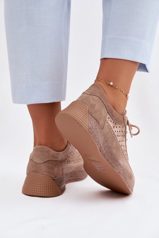 Pealhk jalatsid Sneakers tüüpi jalanõud Pealiste omad Ažuurne Sergio Leone SP-013 pruunid värvi