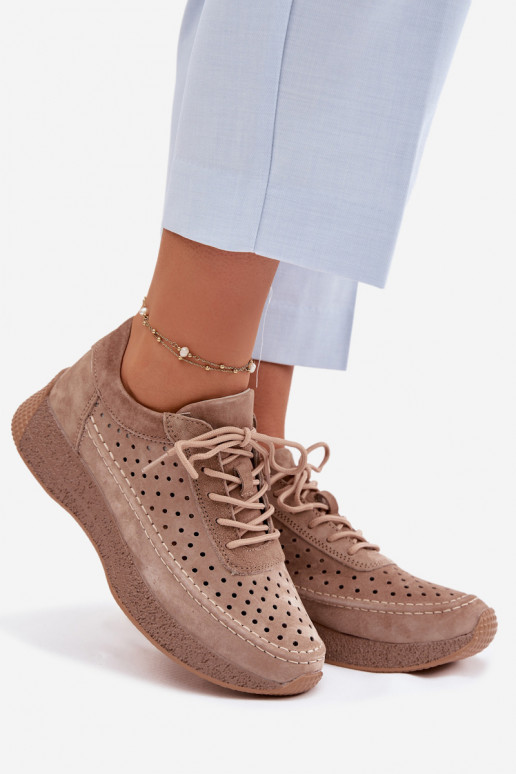 Pealhk jalatsid Sneakers tüüpi jalanõud Pealiste omad Ažuurne Sergio Leone SP-013 pruunid värvi