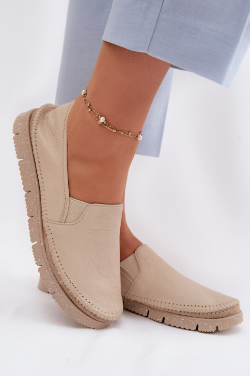 Slip-on mudeli poolsaapad Sellel onciejka 03512-04 beeži värvi