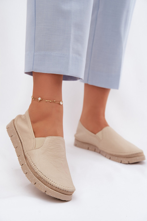 Slip-on mudeli poolsaapad Sellel onciejka 03512-04 beeži värvi
