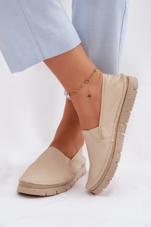 Slip-on mudeli poolsaapad Sellel onciejka 03512-04 beeži värvi