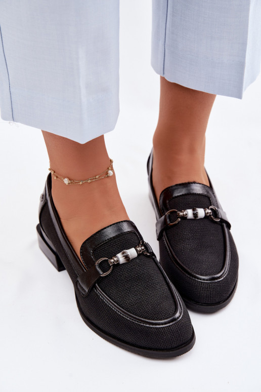 jalatsid Pealiste omad kõrge jämeda kontsaga Koos Ornate Detalem msuud Meliva