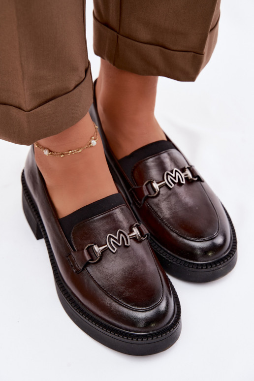 Pealhk naiste mokassiinid Koos Ornate Detalem Vinceza 39985 Czekoladosissee