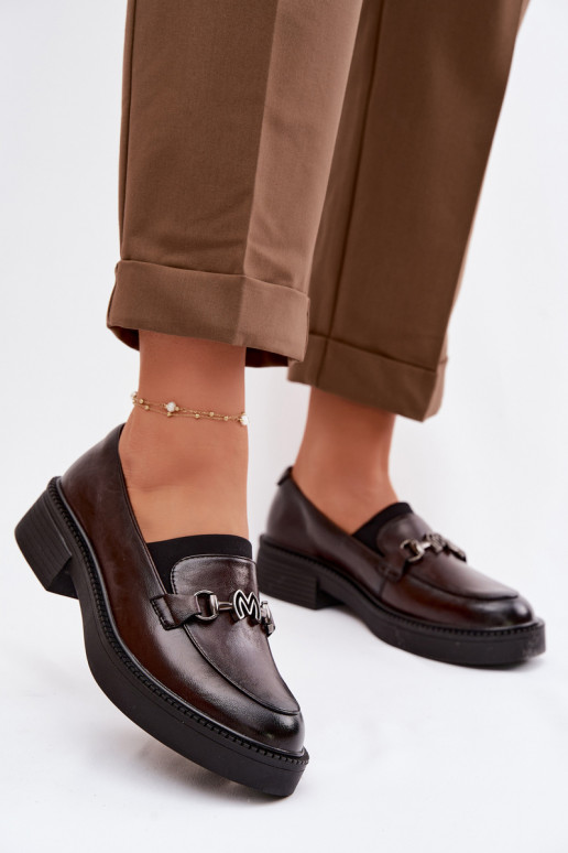 Pealhk naiste mokassiinid Koos Ornate Detalem Vinceza 39985 Czekoladosissee