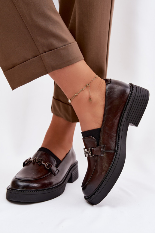 Pealhk naiste mokassiinid Koos Ornate Detalem Vinceza 39985 Czekoladosissee