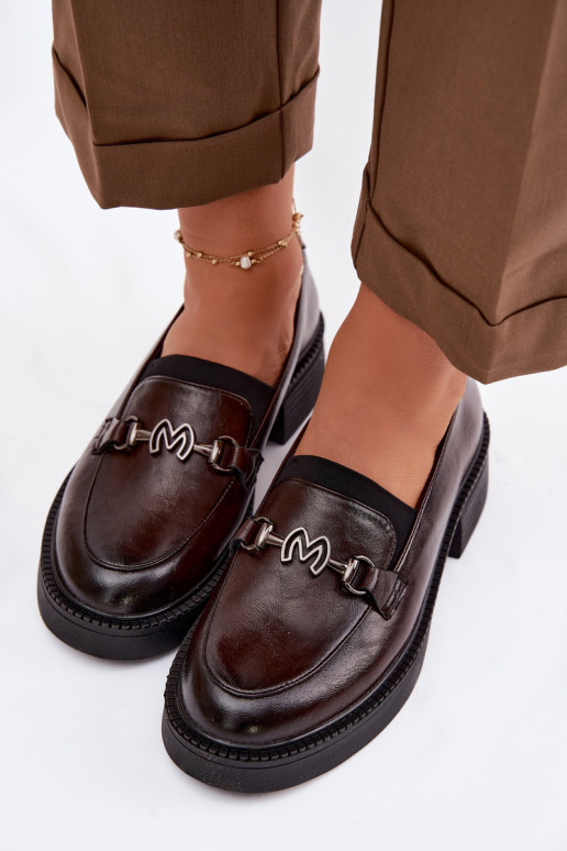 Pealhk naiste mokassiinid Koos Ornate Detalem Vinceza 39985 Czekoladosissee