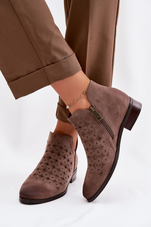 Saapad Pealiste omad laiade nööridega Vinceza 58626 beeži värvi