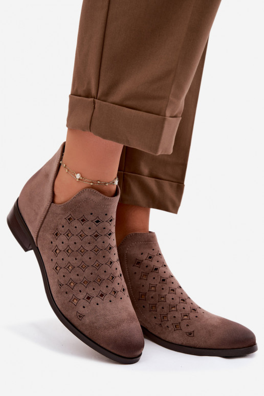 Saapad Pealiste omad laiade nööridega Vinceza 58626 beeži värvi