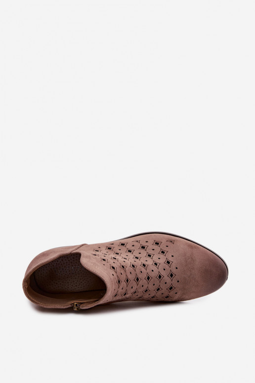 Saapad Pealiste omad laiade nööridega Vinceza 58626 beeži värvi