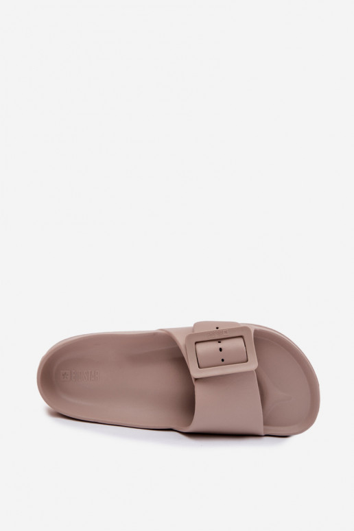 Kerged sussid platvormiga neetide ja pandlaga Big Star TT274A079 beeži värvi