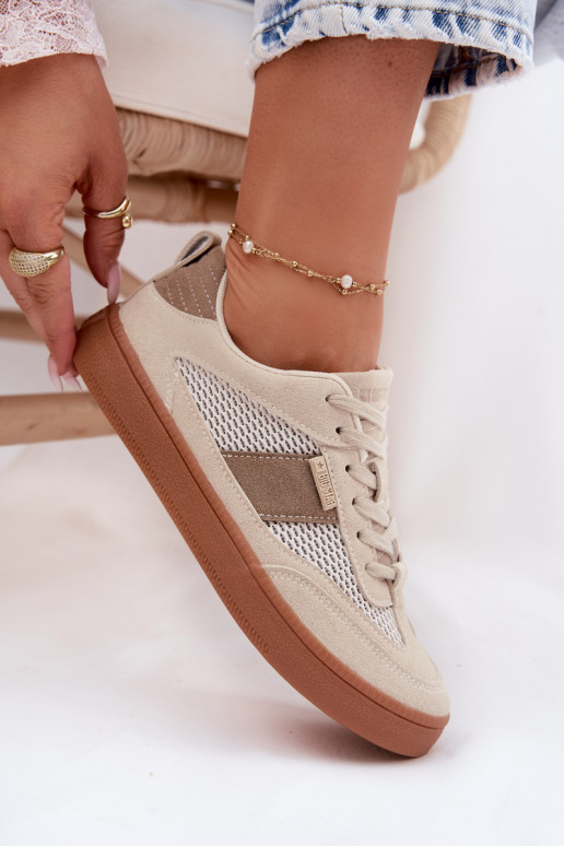 Sneakers tüüpi jalanõud Pealiste omad Big Star TT274759 beeži värvi