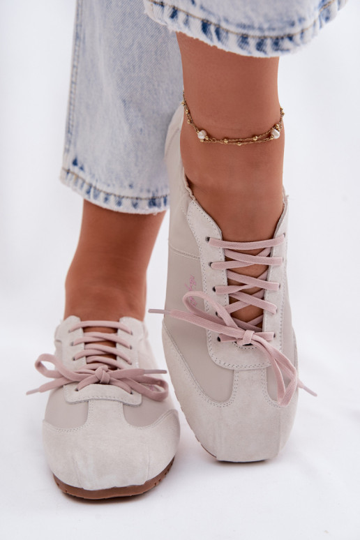 seemisnakhsed Sneakers tüüpi jalanõud Sellel ondalad naiste Big Star TT274599 beeži värvi