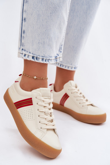 Eko Pealhk Sneakers tüüpi jalanõud Pealiste omad Big Star TT274307 Elevandiluu värvi