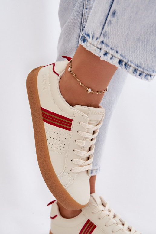 Eko Pealhk Sneakers tüüpi jalanõud Pealiste omad Big Star TT274307 Elevandiluu värvi