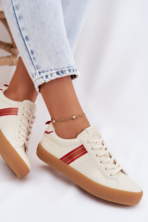 Eko Pealhk Sneakers tüüpi jalanõud Pealiste omad Big Star TT274307 Elevandiluu värvi