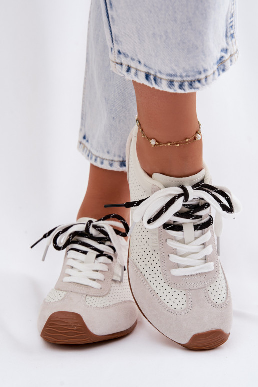 Pealhk seemisnakhsed Sneakers tüüpi jalanõud Pealiste omad Big Star TT274555 valget värvi