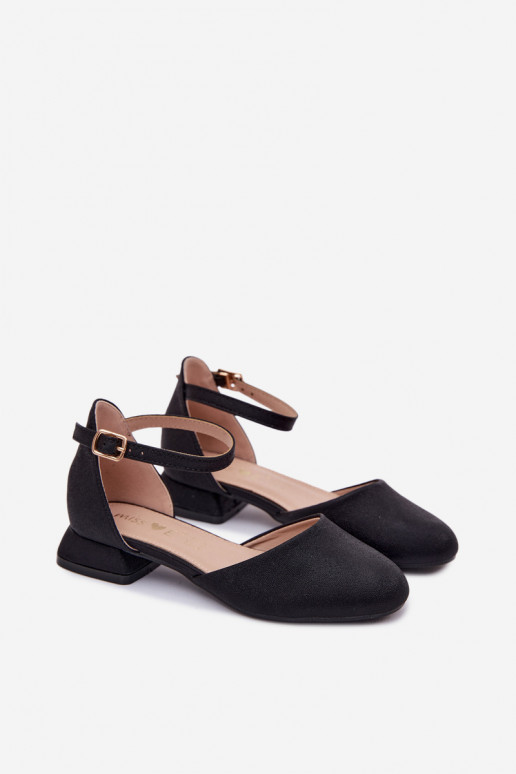 Laste jalanõud Säravad sandaalid Sellel ondala kontsaga msuud Nelly